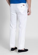 White Light gabardine cotton chinos trousers - Image 3