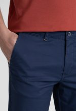 Navy Blue Light gabardine cotton chinos trousers - Image 3