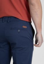 Navy Blue Light gabardine cotton chinos trousers - Image 5