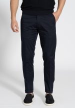 Dark Blue Modern cuffed chinos trousers regular line - Image 2