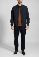 Unlined light water-repellent bomber jacket slim fit