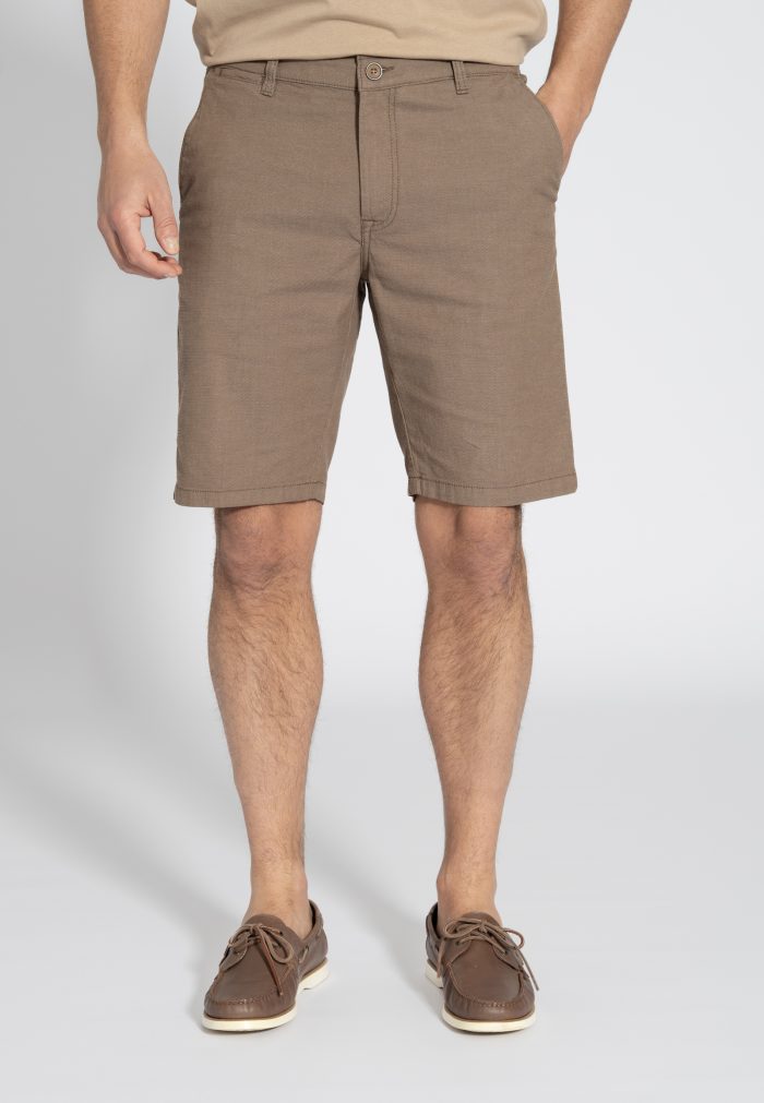 Cinnamon dobby stretch regular fit bermuda - Image 2