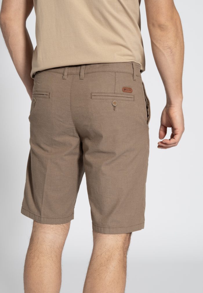 Cinnamon dobby stretch regular fit bermuda - Image 3