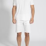 White Gabardine regular fit bermuda