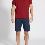 Marine blue Gabardine regular fit bermuda