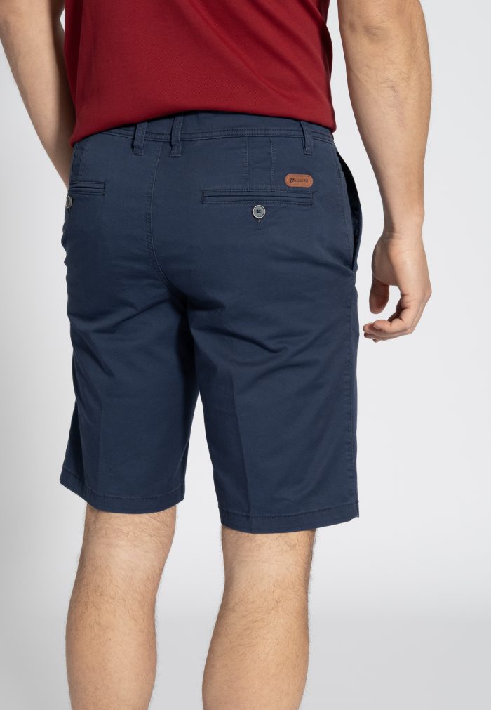 Marine blue Gabardine regular fit bermuda - Image 3