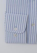 Sky Blue Regular fit slub cotton stripe shirt - Image 4