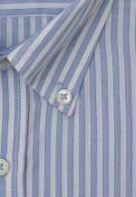 Sky Blue Regular fit slub cotton stripe shirt - Image 3