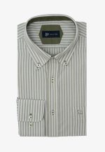 Green Oil Regular fit slub cotton stripe shirt