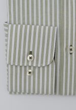Green Oil Regular fit slub cotton stripe shirt - Image 4