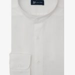 Λευκό Πουκάμισο Μάο λινό κανονική γραμμή