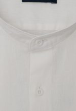 Λευκό Regular fit linen Mao shirt - Image 2