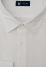 White Regular fit linen shirt - Image 2