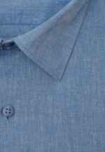 Light blue Regular fit linen shirt - Image 3
