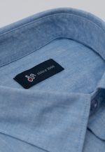 Light blue Regular fit linen shirt - Image 4