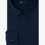 Σκούρο μπλε Πουκάμισο λινό κανονική γραμμή