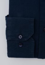 Dark blue Regular fit linen shirt - Image 3