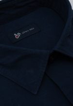 Dark blue Regular fit linen shirt - Image 5