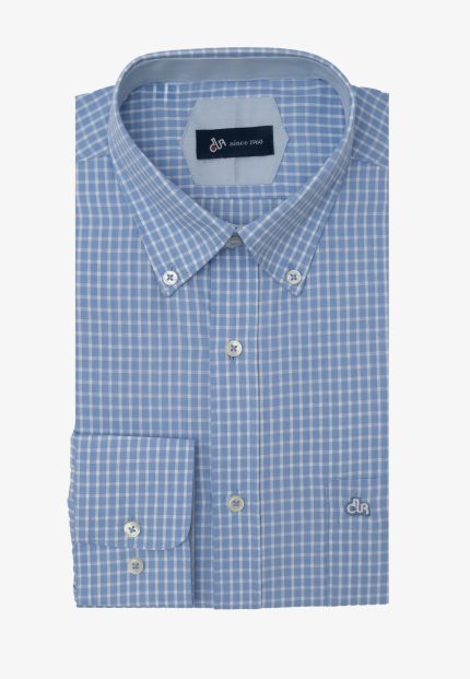 Σιέλ Πουκάμισο καρό κανονική γραμμή