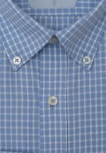 Light blue Regular fit check shirt - Image 2