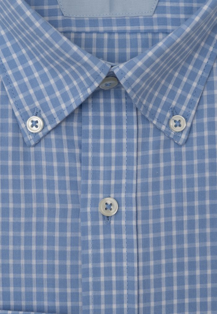 Σιέλ Πουκάμισο καρό κανονική γραμμή - Image 2