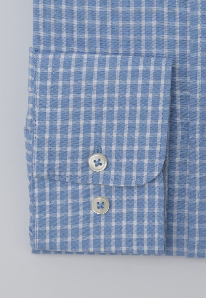 Σιέλ Πουκάμισο καρό κανονική γραμμή - Image 3