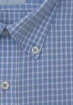 Light blue Regular fit check shirt - Image 4