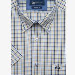 Κίτρινο Πουκάμισο κοντό μανίκι κανονική γραμμή