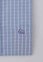 Blue Short sleeve regular fit check shirt - Image 5