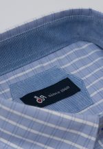 Blue Short sleeve regular fit check shirt - Image 3