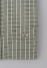 Olive green Short sleeve regular fit check shirt - Image 4