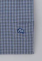 Blue Short sleeve regular fit check shirt - Image 5