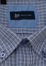 Blue Short sleeve regular fit check shirt - Image 3