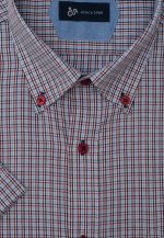 Red Short sleeve regular fit check shirt - Image 2