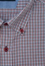 Red Short sleeve regular fit check shirt - Image 4