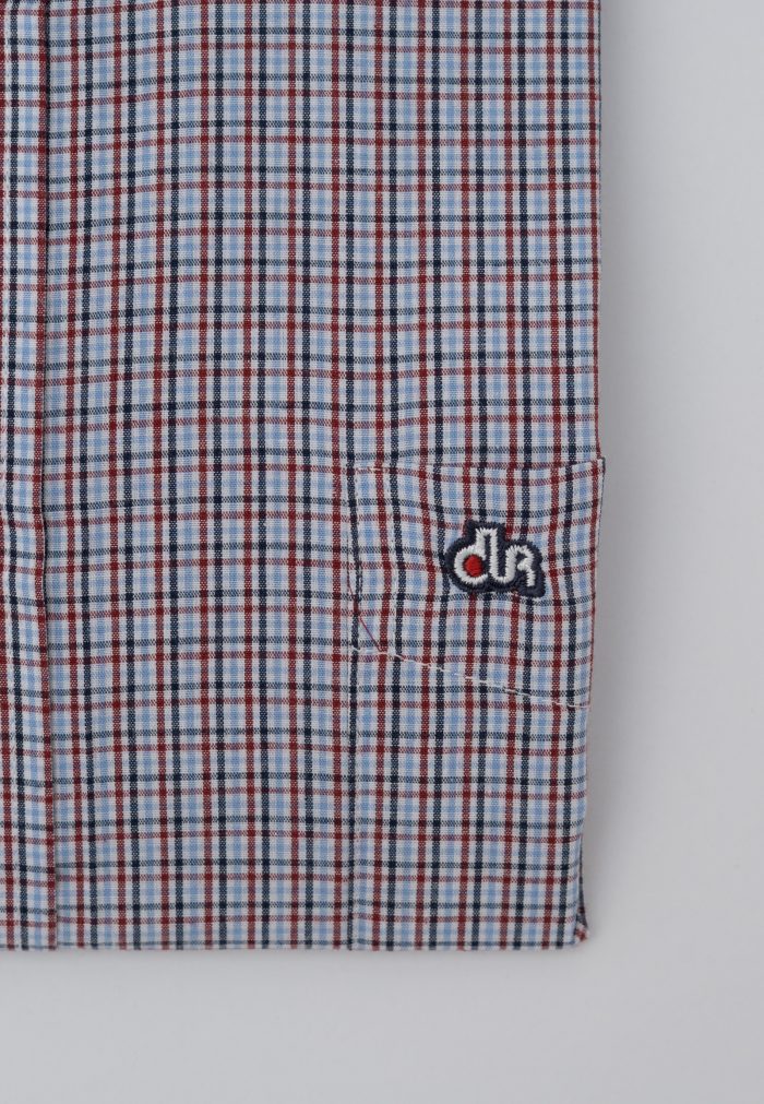 Κόκκινο Πουκάμισο κοντό μανίκι καρό κανονική γραμμή - Image 5