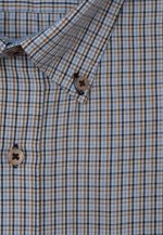 Brown Short sleeve regular fit check shirt - Image 4