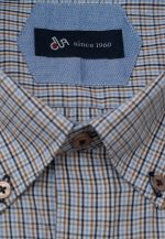 Brown Short sleeve regular fit check shirt - Image 3