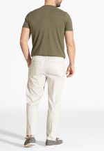 Olive Buttoned slub jersey T-shirt - Image 3