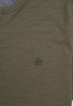 Olive Buttoned slub jersey T-shirt - Image 4