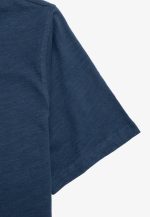 Blue Buttoned slub jersey T-shirt - Image 4