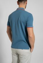 Pilot Blue polo piquet with stripe - Image 4