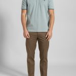 Πράσινο μέντας πικέ πόλο με ρίγα