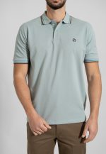 Mint polo piquet with stripe - Image 2