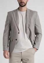 Mistolino beige melange blazer - Image 2