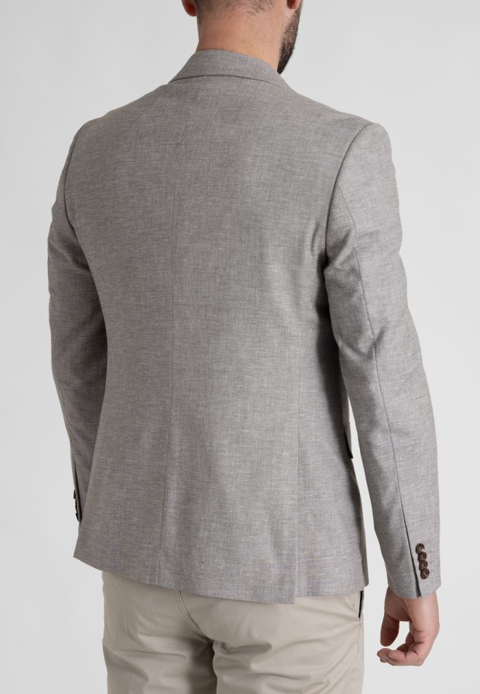 Σακάκι μπεζ mistolino μεσάτη γραμμή - Image 3