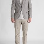 Σακάκι μπεζ mistolino μεσάτη γραμμή