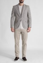 Mistolino beige melange blazer