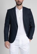 Mistolino blue melange blazer - Image 2