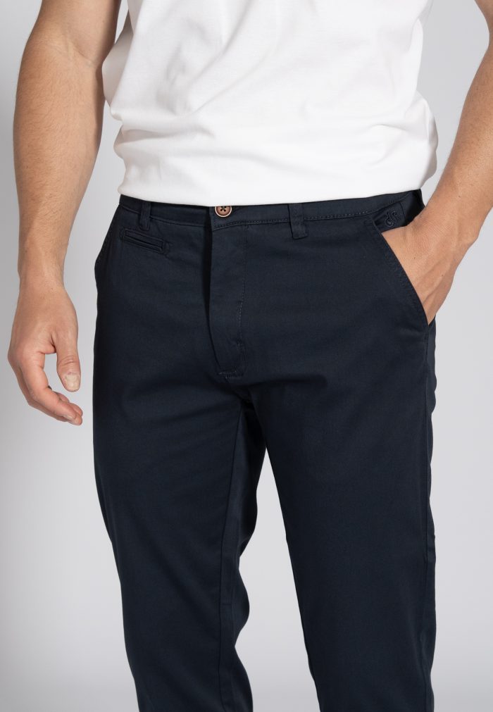Μπλε Peach touch chino παντελόνι κανονική γραμμή - Image 2